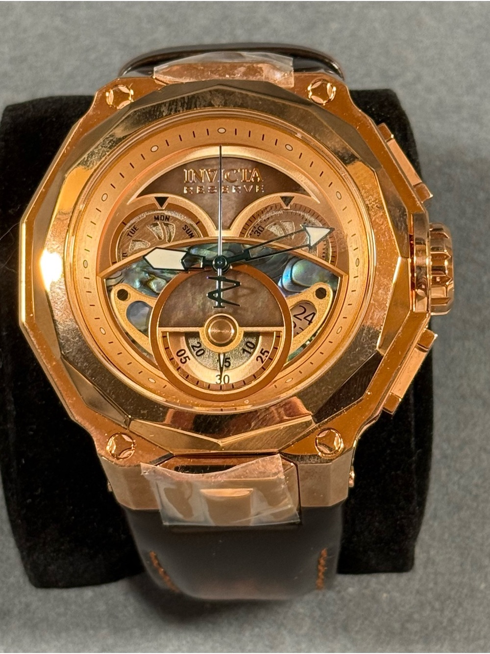 Invicta 40542 Reserve Rose Gold and Black Men's Mechanical Watch